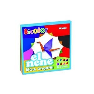 BLOCK "EL NENE" ORIGAMI BICOLOR 15 X 15 24HJS X UNIDAD