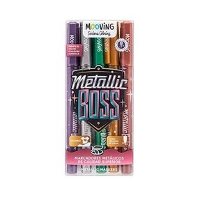MARCADORES MOOVING COLORING METALICOS X 5