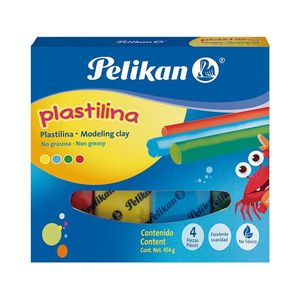 PLASTILINA "PELIKAN" EST SURTIDO X 4 - 454GR X UNIDAD
