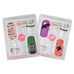 SET 2 PLACAS - PALETAS 1 H. -HALLOWEEN- X UNID