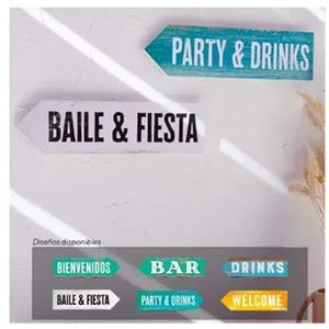 CUADRO COLGANTE TABLA 30X10 PARTY X UNI