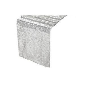 CAMINO DE LENTEJUELAS PLATEADO 180X30 CM X UNI