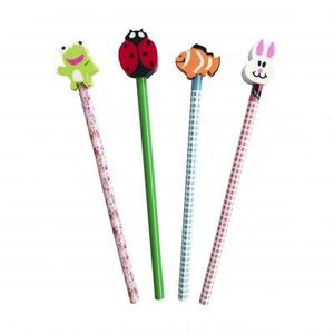 LAPIZ "EZCO" CON GOMA FANTASIA ANIMALS X UNIDAD