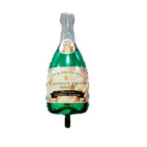 GLOBO METALIZADO FORMA BOTELLA CHAMPAGNE X UNI