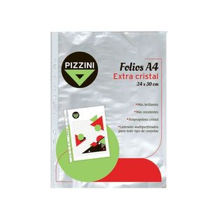FOLIOS "PIZZINI" A4 50 MICRONES X PAQ. 100 UNID