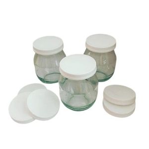 FRASCO VIDRIO YOGURTH 200CC C/ TAPA BLANCA X UNIDAD