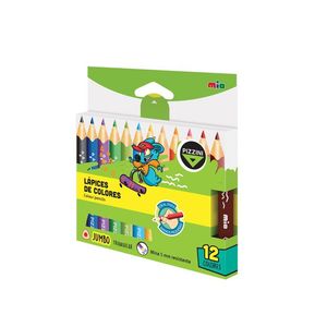 LAPIZ "PIZZINI" JUMBO COLOR CORTOS X 12