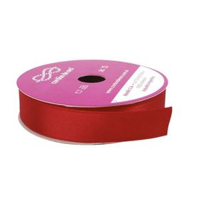 CINTA RASO DOBLE FAZ ROJA 15MM X 10MTS X UN