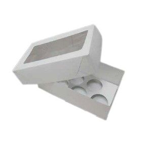 CAJAS CUP CAKE C/ VENTANA PARA 6 "STAR" X UNIDAD