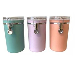 FRASCO HERMETICO ACRILICO COLORES CON TAPA DE GOMA X UNI