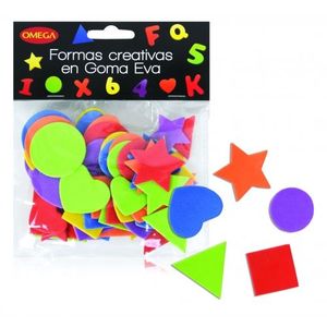 GOMA EVA FORMAS AUTOADHESIVAS GEOMETRICAS FA60 X 60PCS