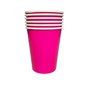 VASO DE POLIPAPEL LAMINADO FUCSIA X 6 UNI