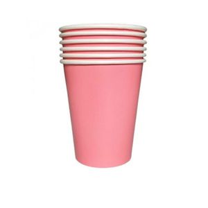 VASO DE POLIPAPEL LAMINADO ROSA X 6 UNI