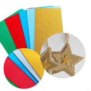 CARTON CORRUGADO GLITTER 5 COLORES 20X30CM BLISTER