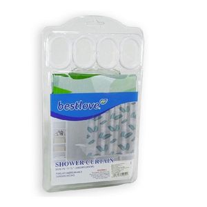 CORTINA DE BAÑO PVC 180 X180CM DISEÑO BLISTER X UN