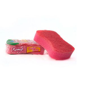 ESPONJA DE FIBRA LIMPIEZA FINA ROJA ART 279 X UNIDAD