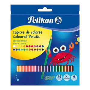 LAPIZ "PELIKAN" COLOR LARGO X 24 COLORES
