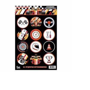 STICKER AUTO DE CARRERAS 24 UNIDADES