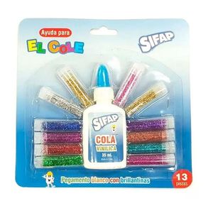 BRILLANTINA GIBRE SET X13 TUBOS+ADHESIVO X UNIDAD