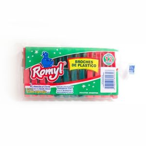 BROCHES PLASTICOS REFORZADOS ROMYL X PAQ 12 UNID