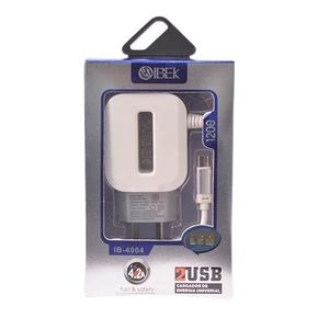 CARGADOR RAPIDO 2 SALIDAS 4.2A IBEK 4004 X UNIDAD