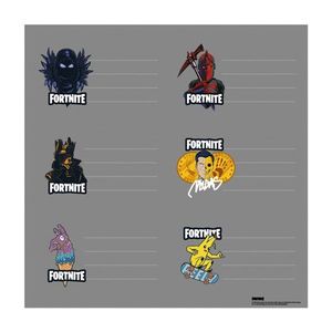 ETIQUETAS ESCOLARES FORTNITE 12 UNID X BLISTER