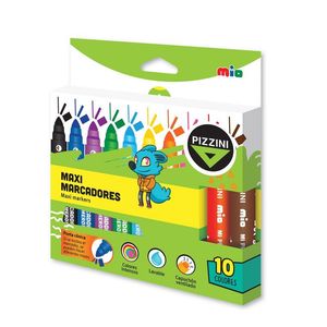 MARCADORES PIZZINI MAXI PTA CONICA X 10 COLORES