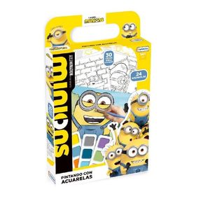 SET PINTANDO C/ ACUARELA MINNIONS X UNI