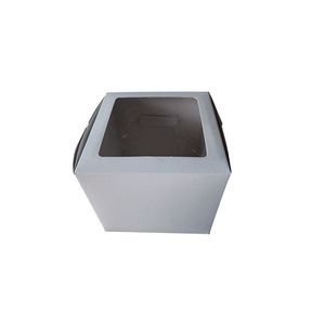 CAJA CARTULINA BLANCA C/ VISOR 13 X 13 X 12CM X UNIDAD