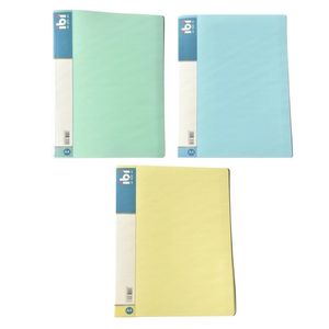 CARPETAS PLASTICAS IBI A4 CON 20 FOLIOS PASTEL X UNID