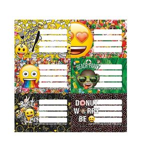 ETIQUETAS ESCOLARES EMOJI 12 UNID X BLISTER
