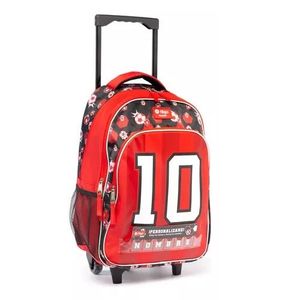 MOCHILA FILGO STARPAK CARRO 18 FUTBOL ROJO
