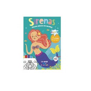 LIBRO SIRENAS PALETA MAGICA DE COLOR X UNI
