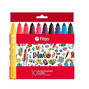 MARCADORES FILGO COLOR ESCOLARES JUMBO X 10 UNIDADES