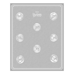 MOLDE PLACA 178 BOMBONES PTA GEMA -HEXAGONALE X8 X UNID