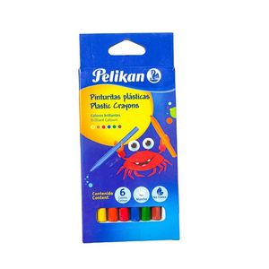PINTURITAS PLASTICAS PELIKAN ESTUCHE X 6 UNIDADES