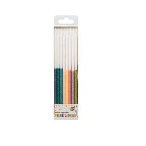 VELAS LARGAS GIBRE BICOLOR MULTICOLOR BL X 16 UNI