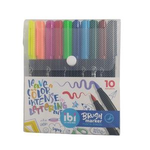 MARCADORES "IBI" PUNTA PINCEL X 10