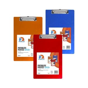 PORTA BLOCK EZCO OFICIO PLASTICO X UNIDAD