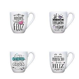 TAZA CERAMICA BOMBE FRASES ESPAÑOL X UNIDAD