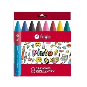 CRAYONES "FILGO" SUPER JUMBO X 8 UNIDADES