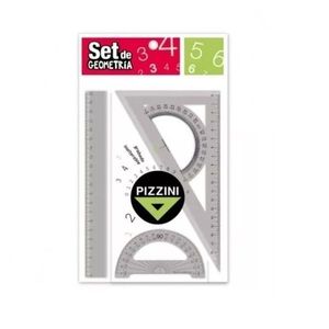 SET GEOMETRIA "PIZZINI" ESCOLAR 3 PIEZAS 20CM 4113 X UNID