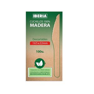 CUCHILLOS ECOLOGICO 100% MADERA IBERIA X 100