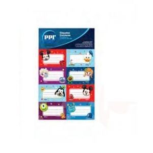 ETIQUETAS ESCOLARES DISNEY EMOJI X 16 UNIDADES