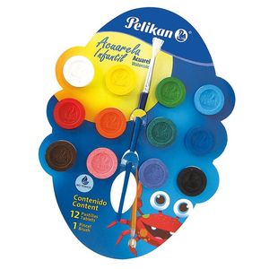 ACUARELA INFANTIL "PELIKAN" 12 PAST X UNIDAD