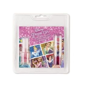 ESMALTE+LAPIZ LABIAL PRINCESAS X UNIDAD