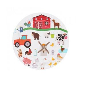 PLATO DE POLIPAPEL 17CM GRANJA X 6 UNIDADES