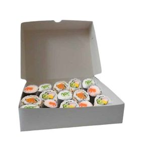 CAJITAS DE SUSHI X 24 C/ TAPA 21X5X16 BLANCA X UNID