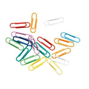 CLIPS METALICOS FORRADO "UO" N° 4 33MM COLOR X CAJA 100