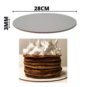 PLATO DISCO REDONDO BLANCO 3MM D28CM X UN